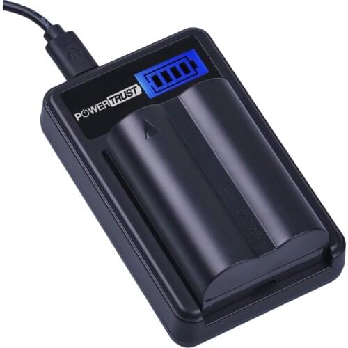 PowerTrust PS-BLM1 BLM1 BLM-1 Battery + LCD USB Charger for Olympus C-5060, C-7070, C-8080, E-1, E-3, E-30, E-520, EVOLT E-300