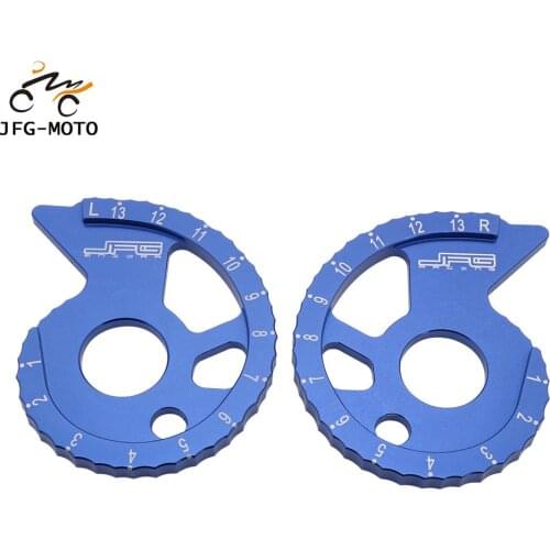 Motorcycle CNC Aluminum 2pcs Chain Adjuster Regulator For YAMAHA TTR250 DT200R WR200R WR250 WR250Z WR500Z TTR DT WR 200 250 500