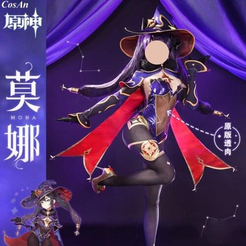 New Arrival Hot Game Genshin Impact Mona Cosplay Costume The High Quality Fshion Jumpsuit Uniform Party Role Play Clothing S-L