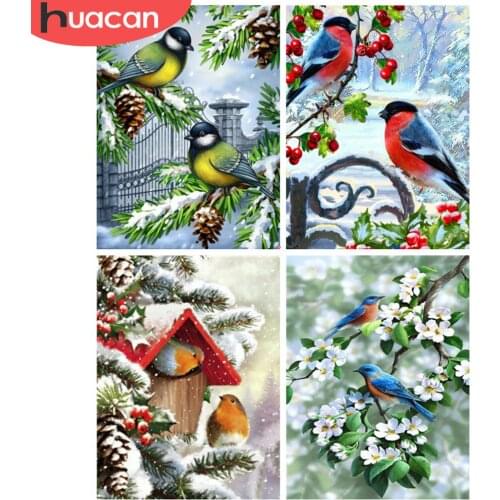 HUACAN 5D DIY Diamond Painting Bird Rhinestones Pictures Diamond Embroidery Sale Animal Cross Stitch Mosaic Crafts Kit