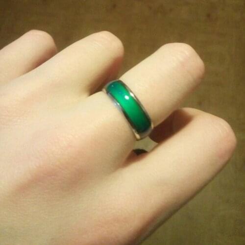 Stainless Ring Changing Color Mood Rings Feeling / Emotion Temperature Ring Wide 6mm Smart Jewelry Factory sale #280844