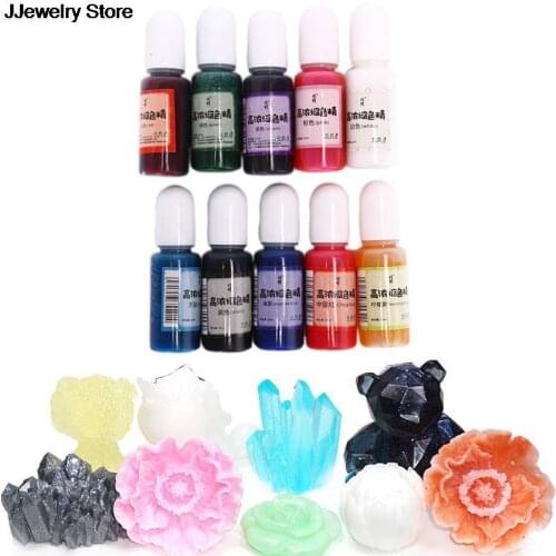1Bottle 10ml Epoxy UV Resin Colorant Jewelry Liquid Pigment Bath Bomb Soap Dye 15 Colors DIY Jewelry Tools
