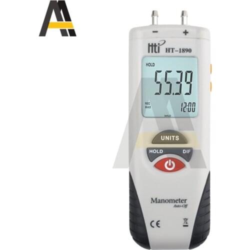 LCD Digital Gas Pressure Gauge Manometer HT-1890 10/20/150psi(1890/1891/1895) Air Pressure Meter +/-13.79Kpa ERR1 or ERR2