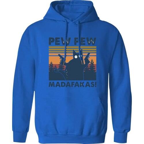 Mens Hooded Pew Madafakas Cat K-pop Hip Hop Male Sweatshirt Vintage Standard Mans Clothing Tops Retro Hoody Sudaderas Pullovers