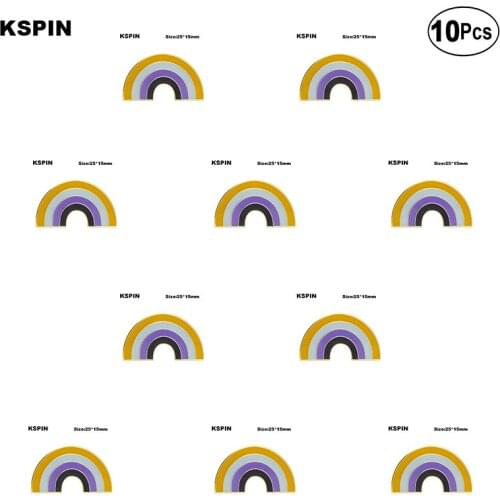 Nonbinary Pride Rainbow Badge Lapel Pin Brooches Pins Flag badge Brooch Badges