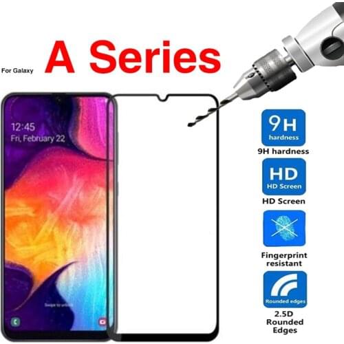 Original Glass For Samsung Galaxy A50 A30 A40 A70 A90 A10 A20 Case Full Cover Tempered Glass For Samsung A 50 Protective Film HD