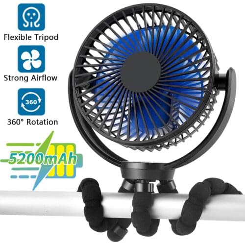 Battery Portable Fan Table,Mini USB Fan Stroller,Bed Fan Baby Summer Essentials Handheld Fan For XIAOMI With Flexible Tripod