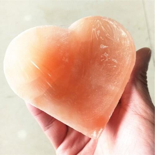 Natural Crystal Quartz Bowl Shape Selenite heart Shape Hand Carved Rough Stone ranging Gemstone Decor