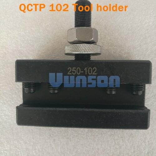 QCTP 102 Quick Change Tool QCT holder Turning Boring and Facing tool holder with V groove for Lathe Clamping Capacity 1/2"