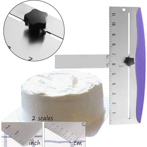 Adjustable Cake Scraper Baking Crisp Corners Cakes Comb Metal Cake Edge Smoother Made Of Stainless Steel DIY Baking Tools