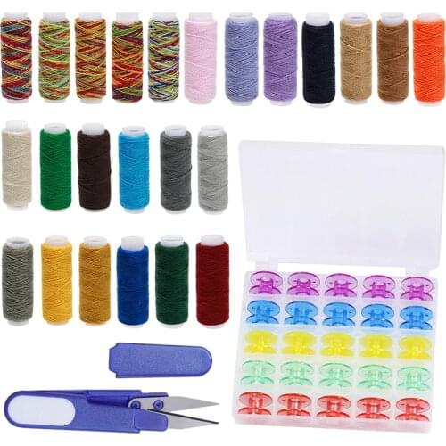 KAOBUY Sewing Bobbins Spools With Thread,for Sewing Household Multi-functional Machine Thread/DIY Sewing Tools & Accessory