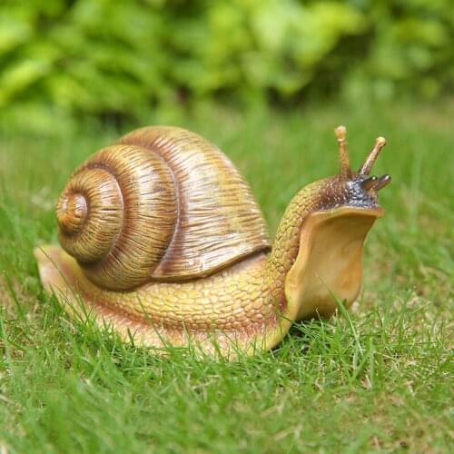 Cute Resin Snail Statue Outdoor Garden Store Bonsai Decoration Animal Sculpture Home Office Desk Courtyard Villa Decor Ornament