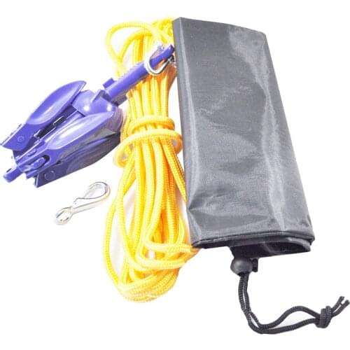 Folding Anchor Small Boat Anchor Marine Rope Kit for Kayak Canoe Boat Marine Sailboat