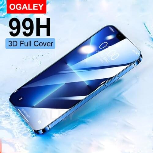 99H Glass on For iPhone 12 11 Pro Max 12 mini iphone12 xs max x xr 7 8 plus se 2020 12 Pro Glass 3D Curved Edge Screen Protector