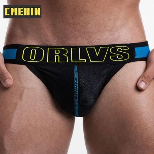CMENIN Sexy Gay Men Thongs Underwear Hollow Mesh Breathable G String Thong Underpants Jockstrap OR488