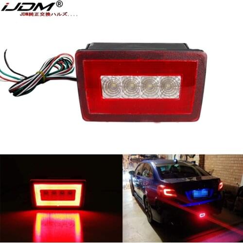 IJDM For 2011-up Subaru Impreza WRX/STi XV Crosstrek 3-In-1 LED Rear Fog Light,Tail Lamp, Brake Lamp, Backup Reverse Light 12V
