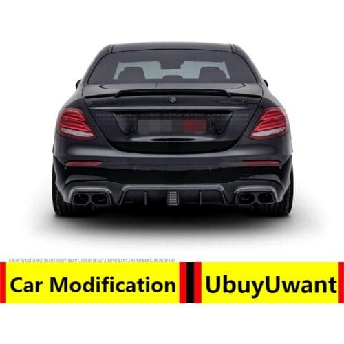 For Mercedes-Benz E Class W213 Sedan 4 Door 2016 - 2019 Carbon Fiber Car Rear Trunk Wing Spoiler Rear Spoiler Wing Boot Lid