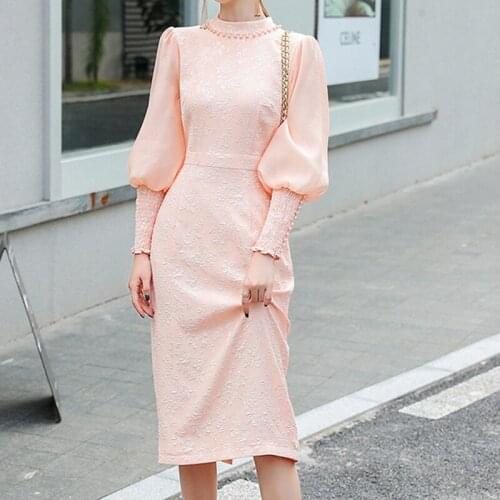 New arrival comfortable fashion vintage solid formal dress temperamental high quality office lady slim sexy elegant pencil dress