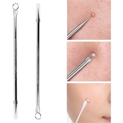 1PC Stainless Steel Blackhead Comedones Acne Blemish Extractor Remover Face Skin Care Pore Cleaner Needles Removal Tools