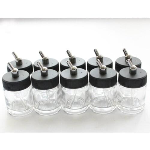 1pcs Glass Containers 22cc Glass Bottles Dual Action Airbrush Professional Ink Cup