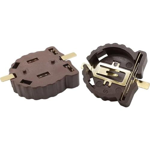 20Pcs CR1220 SMD Battery Socket CR-1220 3V Button Battery Holder Case SMD SMT CR1220 CR1225 BS-1220-2 3V Button Cell Case