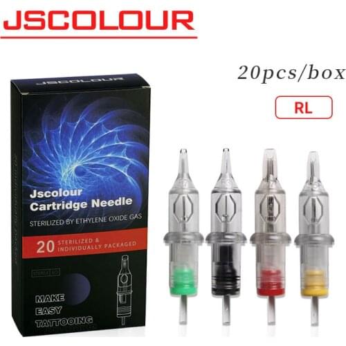 20pcs RL Tattoo Cartridge Needles (0.35mm) Disposable Semi-Permanent Makeup Eyebrow Tattoo Pen Machine Supply