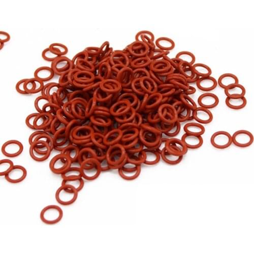 20pcs Food Grade Silicone O-Ring OD 5-46mm Red Sealing Ring Wire Dia 1mm Waterproof And High Temperature Resistant
