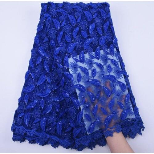 2020 High Quality African Lace Fabric With Sequins French Net Embroidery 3D Flowers Tulle Lace Fabric French Lace Fabric S1853