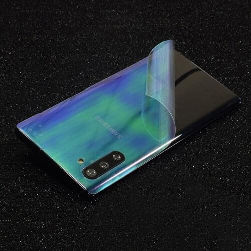 3D Carbon Fiber /Leather/ Wood Skins Phone Back Sticker For SAMSUNG Galaxy Note 10 Plus Note 10 A60 A80 2019 Clear Matte Sticker