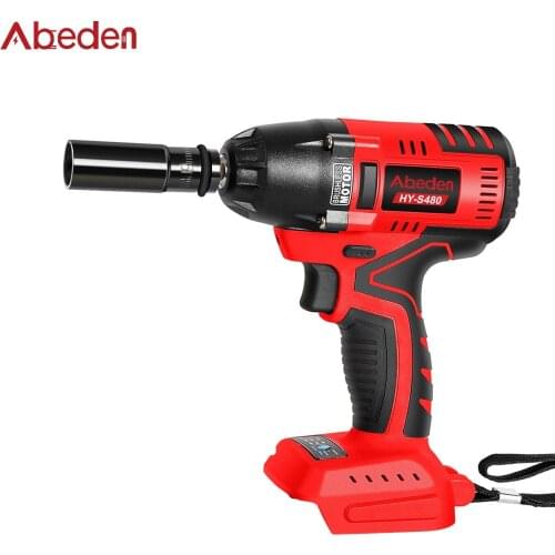 Abeden 400 Nm Brushless Cordless Electric Impact Wrench 1/2 inch Household Drill Power Tools Compatible for Makita 18V Battery