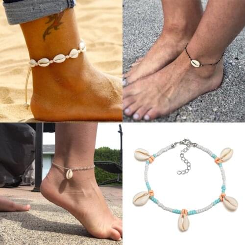 Sea Shell ankle bracelet anklets for women anklet jewellery beach boho accessories ancle bracelets foot cheville bijoux femme