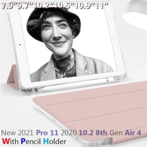 For iPad Air 4 Case 2020 iPad Pro 11 M1 Case 2021 Funda iPad 10.2 Case 7 8th Generation Case Air 3 Mini 5 9.7 5/6th Pencil Cases