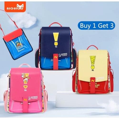 NOHOO 3pcs/set Children Orthopedic Backpacks Girls Waterproof Primary School Student Book Bags Japanese School Bag for Boys 2020