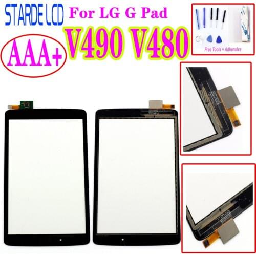 For LG G Pad F 8.0 V480 V490 Touch Screen Digitizer Glass LENS Sensor Panel Replacement+Tools+Tapes