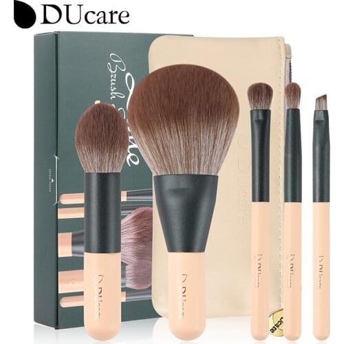 DUcare 5PCS Makeup Brushes Set Cosmetic Powder Eye Shadow Foundation Blush Blending Beauty Make Up Kabuki Brush Tools Maquiagem