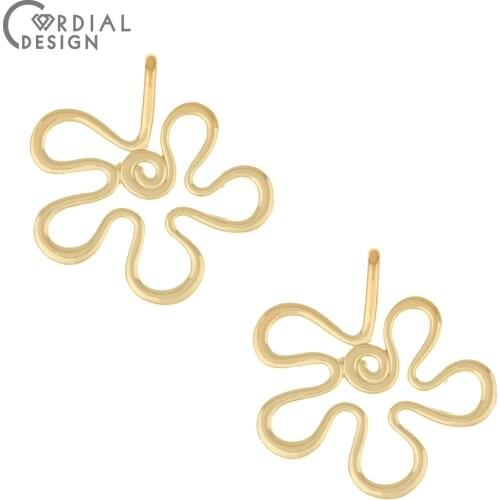 Cordial Design 50Pcs 39*41MM Jewelry Findings & Components/Flower Shapes/DIY Charms/Jewelry Accessories/Earring Pendant