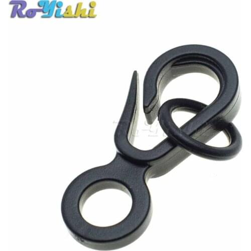 10pcs/pack Black Plastic Snap Hooks With O ring for Bag Belts Straps Clasp Backpack Garment Accessories