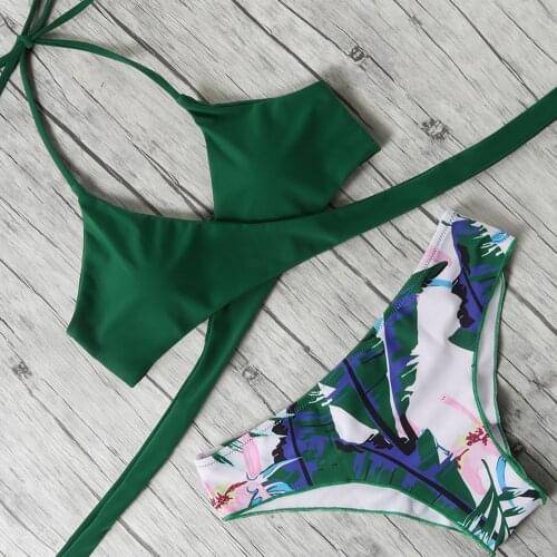 Halter Swimwear Bikini 2021 Sexy Thong Bikini Biquinis Push Up Swimsuit Brazilian Swimwear Female Swimming Suit For Women
