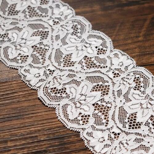 5 Yards Stretch Lace Trims White Elastic Lace Ribbon Band For Sewing Crafts Underwear Decoration Lace Headband Accessories DIY