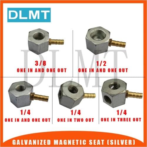 Magnetic bridge Thread 1/4 3/8 1/2 Cooling tube magnetic base 8mm Tubing magnetic suction holder 1 inlet and outlet