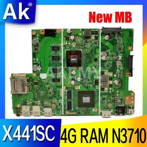 X441SC mainboard For Asus X441SC X441SA X441S laptop motherboard N3710 4GB RAM GT810M tested 100% work original