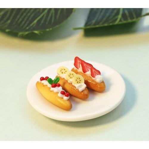 Miniature Simulation Bread 1:12 Breakfast Snack Dessert Toys Dollhouse