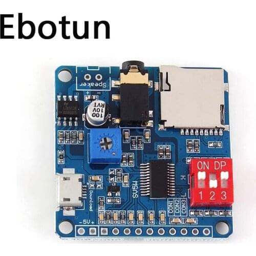 For Arduino 5W Voice Playback Amplifier Module MP3 Music Player SD/TF Card Integrated UART I/O Trigger Class D