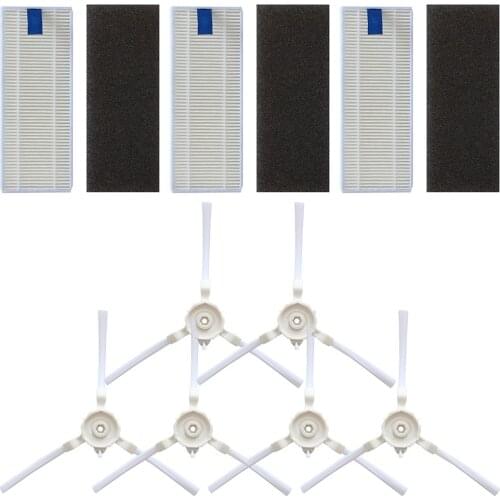 Vacuum Cleaner Sponge Filter Side Brushes Kit For Rowenta Explorer Serie 40 Sponges Side Brushes Household Cleaning Tools Robot