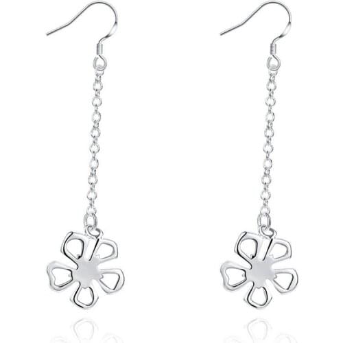New 925 Sterling Silver Earrings, Five-Leaf Flower Earrings, Female Five-Leaf Flower Earrings, Glamour Jewelry, Wedding Gifts