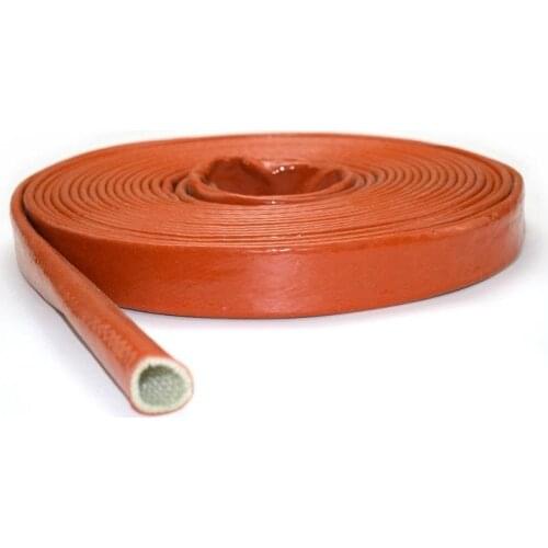 Red Fire Sleeve Hose Fittings Thermal Protection Fiberglass Braid Flame Heat Shield For Fuel System Heat Thermal Protection