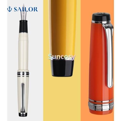 SAILOR 11-9280 Professional Large 21K Gold Point Fountain Pen , Smooth Writing Quality ,High Grade Gift Pen, Ivory / Yellow