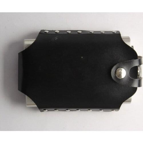 50pcs/lot Personalized 10oz Thickening Stainless Steel Hip Flask Travel Outdoor Sports with Leather Pouches Pocket Flask