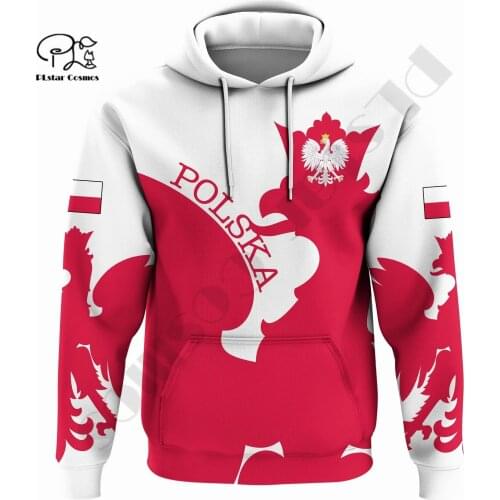PLstarCosmos 3DPrint Newest Polish Poland Country Eagle Art Premium Uniuqe Harajuku Streetwear Unisex Hoodie/Sweatshirt/Zip C-3