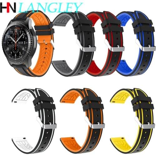 Quick Release 20mm 22mm 24mm 26mm Silicone Band Strap Watchband for Samsung Galaxy Watch 42mm 46mm Active 2 S2 S3 Huawei Gt 2